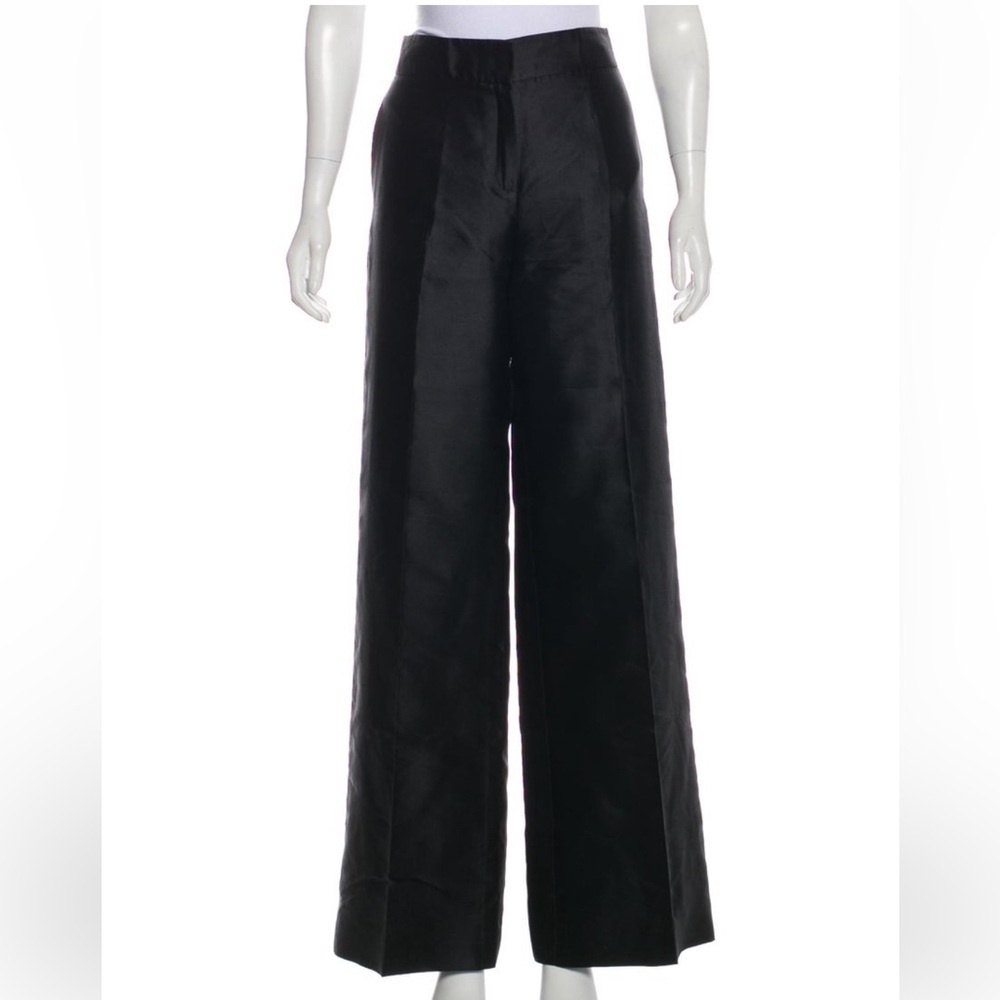 Oscar de la Renta Black High-Waisted Wide-Leg Jumpsuit